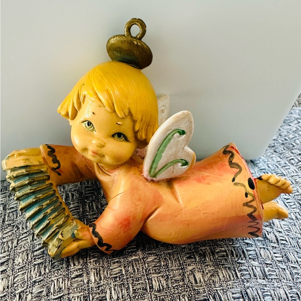 Vintage Fontanini by Roman Angel Figurine with Accordion - Made in Italy